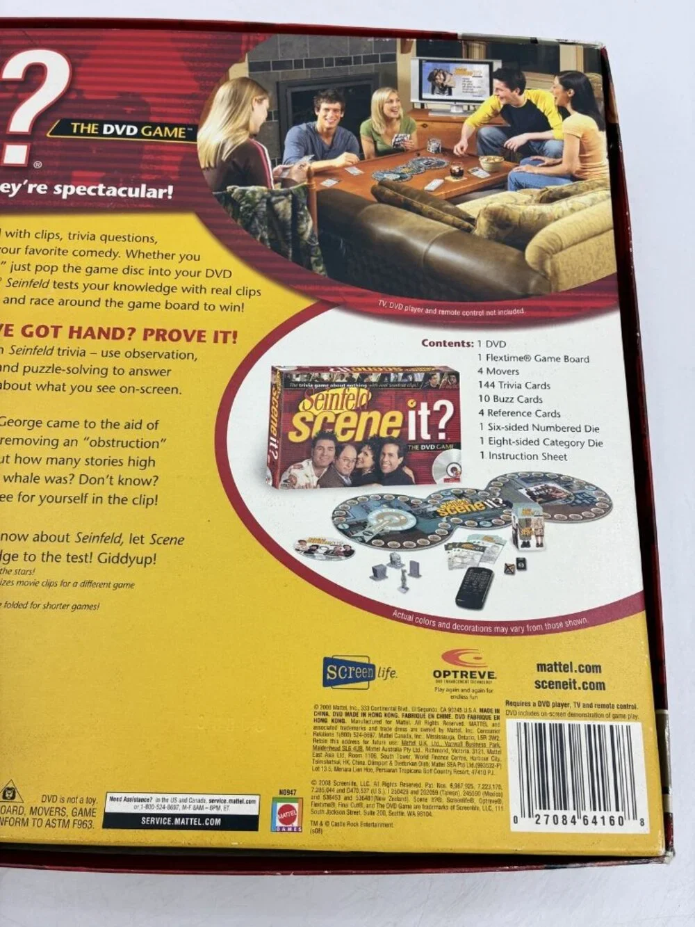 Seinfeld Scene It? The DVD Game Trivia Board Game Mattel Screenlife 2008 Adult